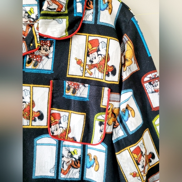 Disney Mickey Minnie Limited Edition Cartoon Fleece Pajama Set Women's XL - Picture 14 of 16